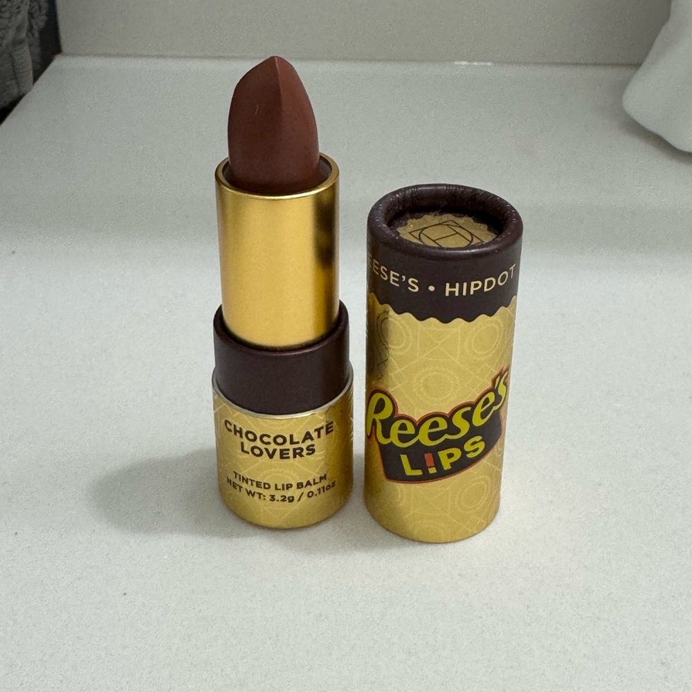 HIPDOT X Reese’s chocolate lovers tinted lip balm